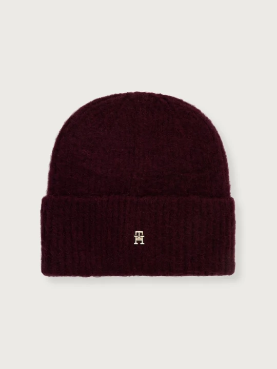Zdjęcie produktu Tommy Hilfiger czapka beanie damska z wełną bordowy