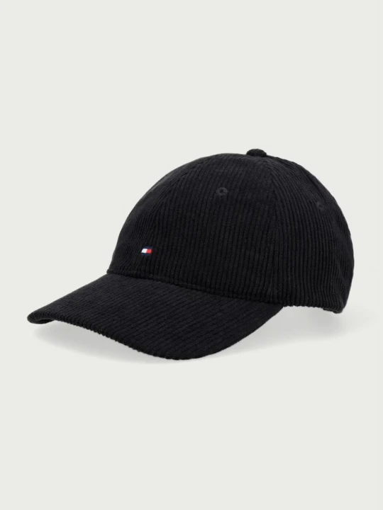 Zdjęcie produktu Tommy Hilfiger czapka bejsbolówka męska sztruksowa czarny