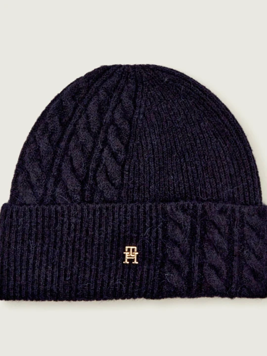 Zdjęcie produktu Tommy Hilfiger Czapka CHIC | z dodatkiem wełny granatowy