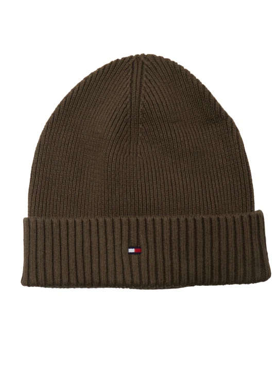 Zdjęcie produktu Tommy Hilfiger Czapka ESSENTIAL FLAG | z dodatkiem kaszmiru khaki