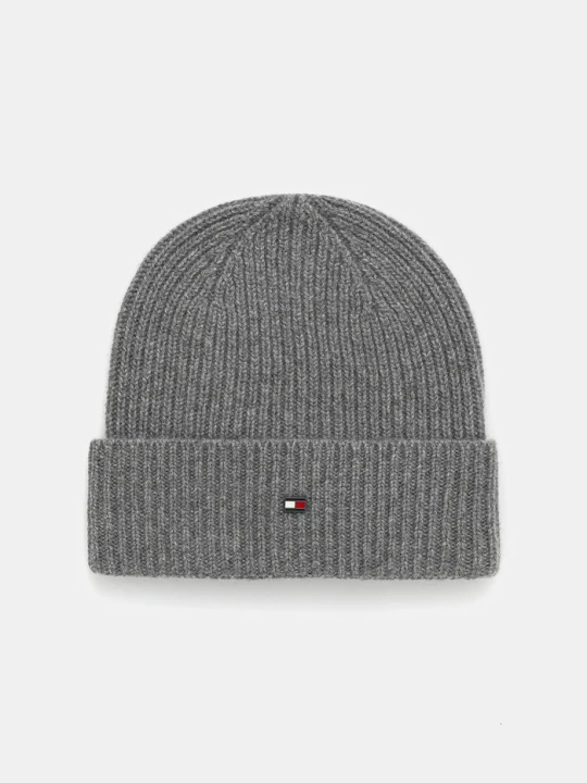 Zdjęcie produktu Tommy Hilfiger czapka kaszmirowa szary