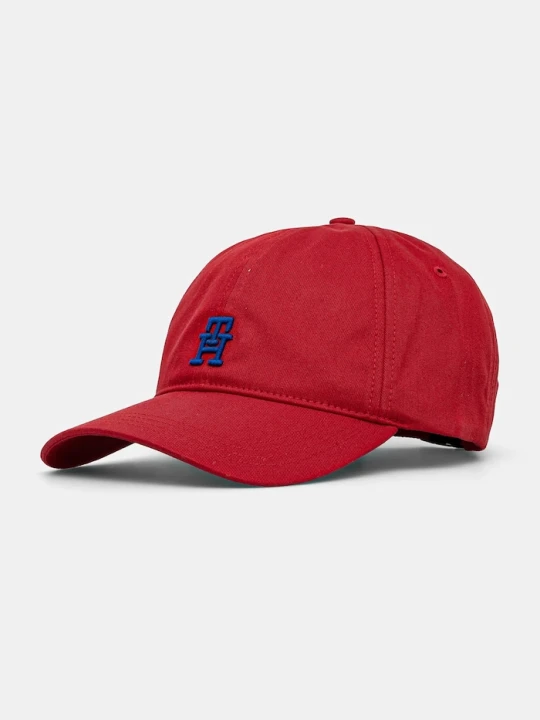 Zdjęcie produktu Tommy Hilfiger czapka z daszkiem bawełniana czerwony
