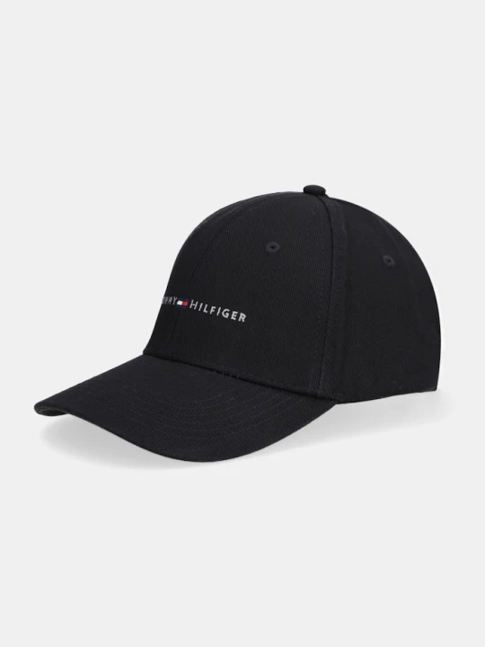 Zdjęcie produktu Tommy Hilfiger czapka z daszkiem bawełniana czarny