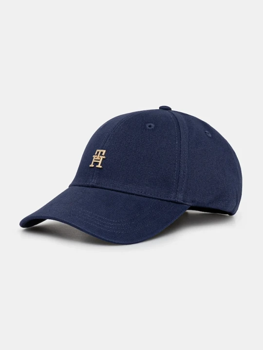Zdjęcie produktu Tommy Hilfiger czapka z daszkiem damska bawełniana granatowy