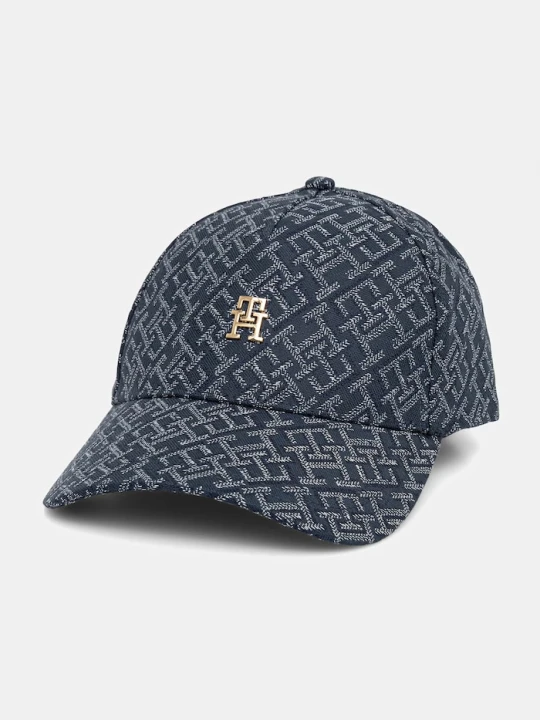 Zdjęcie produktu Tommy Hilfiger czapka z daszkiem damska bawełniana granatowy