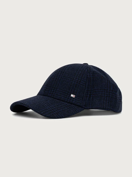 Zdjęcie produktu Tommy Hilfiger czapka z daszkiem męska z wełną granatowy