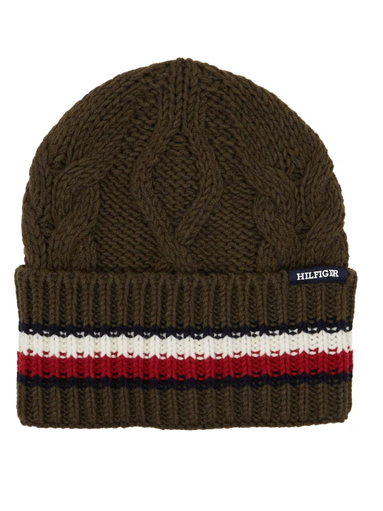 Zdjęcie produktu Tommy Hilfiger Czapka | z dodatkiem wełny khaki