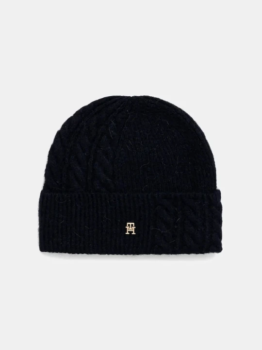 Zdjęcie produktu Tommy Hilfiger czapka z dodatkiem wełny granatowy