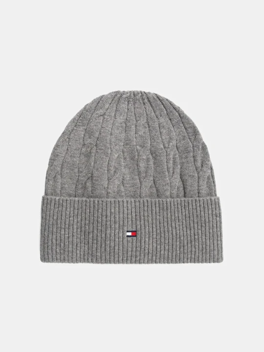 Zdjęcie produktu Tommy Hilfiger czapka z dodatkiem wełny szary