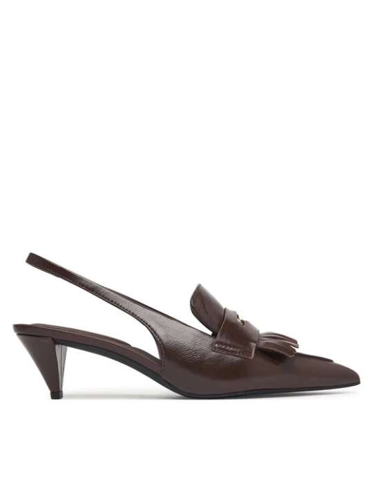 Zdjęcie produktu Tommy Hilfiger Czółenka Th Penny Bar Pointy Sling Back FW0FW09535 Brązowy