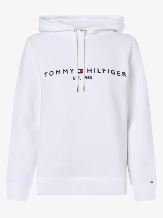 Zdjęcie produktu Tommy Hilfiger bluza z kapturem Kobiety Materiał dresowy biały