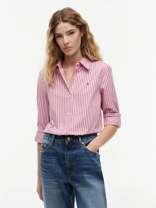 Zdjęcie produktu Tommy Hilfiger bluzka koszulowa Kobiety Bawełna (100%) różowy
