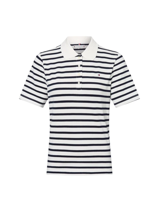 Zdjęcie produktu Tommy Hilfiger koszulka polo Kobiety Bawełna biały | niebieski