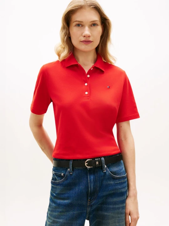 Zdjęcie produktu Tommy Hilfiger koszulka polo Kobiety Bawełna czerwony