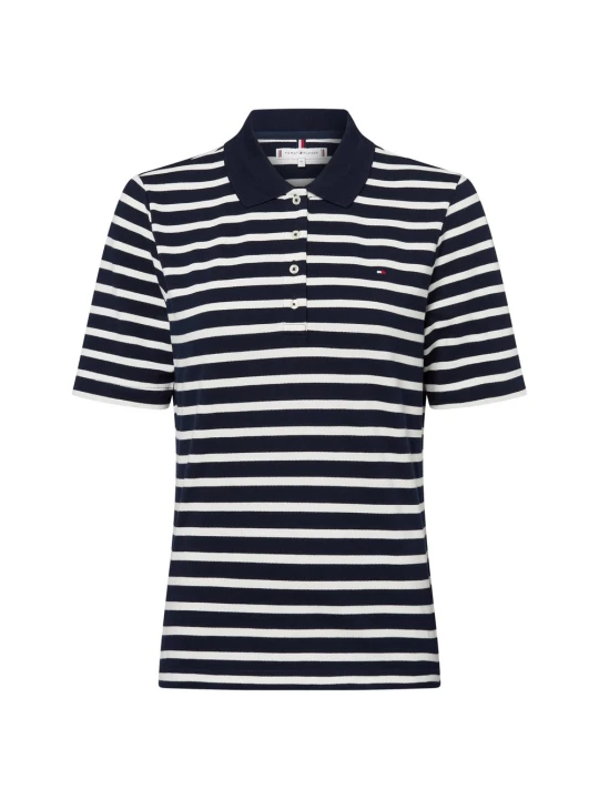 Zdjęcie produktu Tommy Hilfiger koszulka polo Kobiety Bawełna niebieski | biały