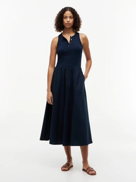 Zdjęcie produktu Tommy Hilfiger sukienka maxi Kobiety Bawełna niebieski