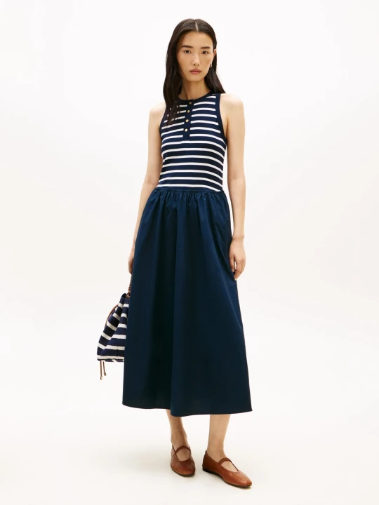 Zdjęcie produktu Tommy Hilfiger sukienka maxi Kobiety Bawełna niebieski | wielokolorowy