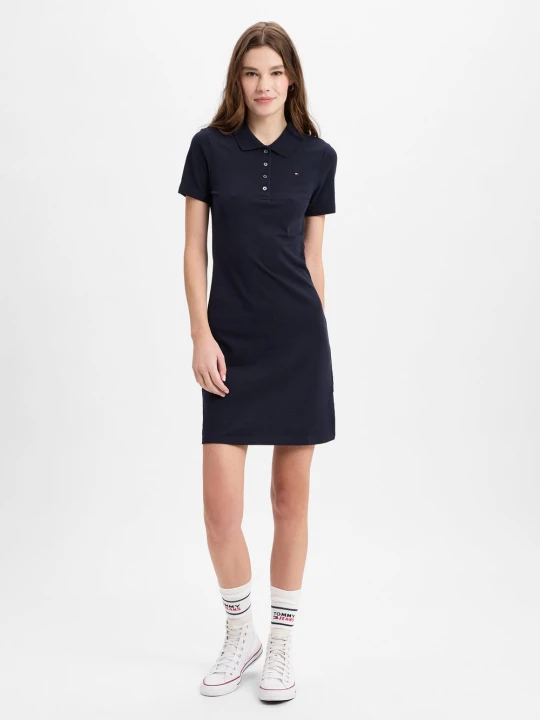 Zdjęcie produktu Tommy Hilfiger sukienka polo Kobiety Bawełna niebieski