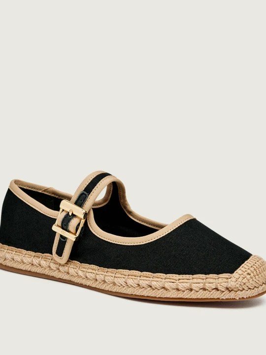Zdjęcie produktu Tommy Hilfiger Espadryle Buckle Mary Jane | z dodatkiem skóry czarny