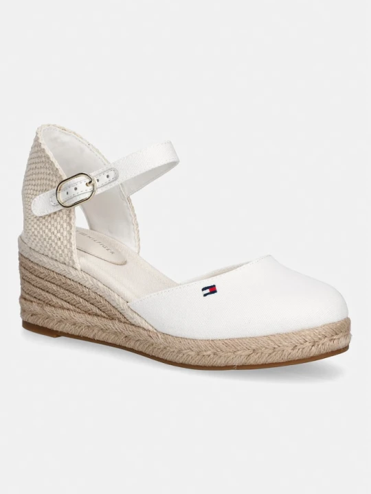 Zdjęcie produktu Tommy Hilfiger espadryle damskie MID WEDGE ESPAD CLOSED TOE biały