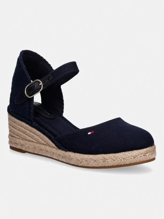 Zdjęcie produktu Tommy Hilfiger espadryle damskie MID WEDGE ESPAD CLOSED TOE granatowy