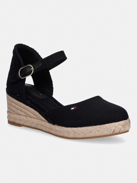Zdjęcie produktu Tommy Hilfiger espadryle damskie MID WEDGE ESPAD CLOSED TOE czarny