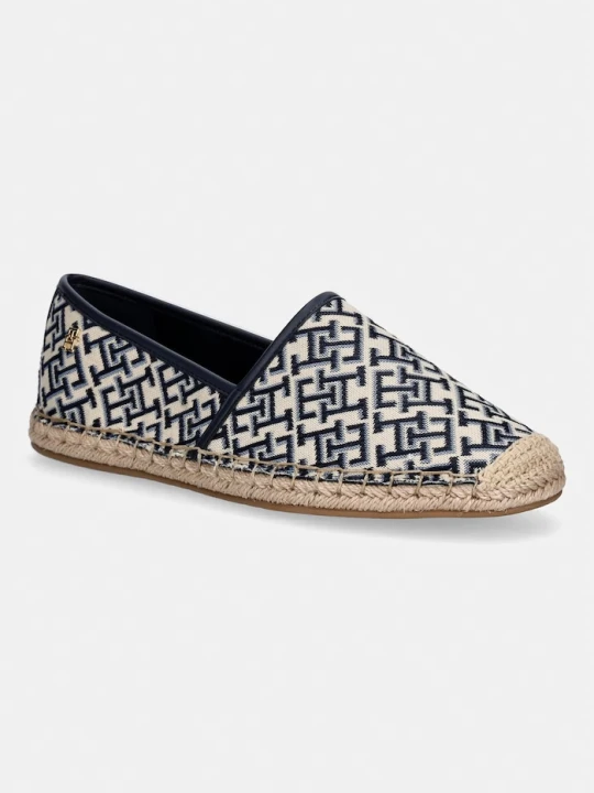 Zdjęcie produktu Tommy Hilfiger espadryle damskie TH MONOGRAM JACQUARD ESPADRILLE granatowy