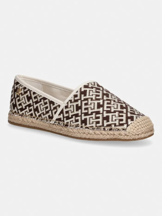 Zdjęcie produktu Tommy Hilfiger espadryle damskie TH MONOGRAM JACQUARD ESPADRILLE brązowy