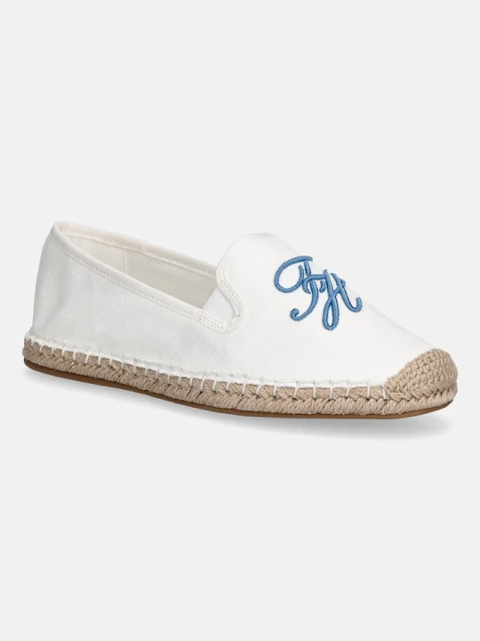 Zdjęcie produktu Tommy Hilfiger espadryle damskie TH SCRIPT SUMMER ESPADRILLE biały