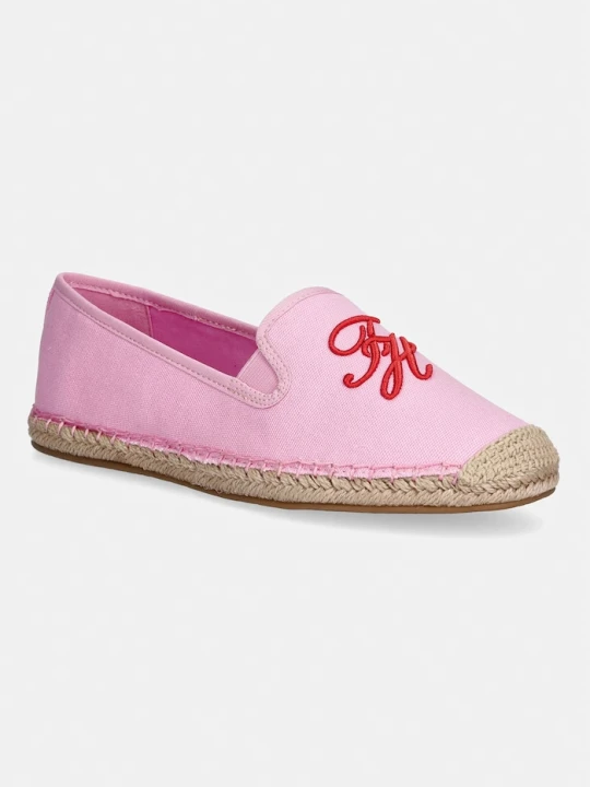 Zdjęcie produktu Tommy Hilfiger espadryle damskie TH SCRIPT SUMMER ESPADRILLE różowy