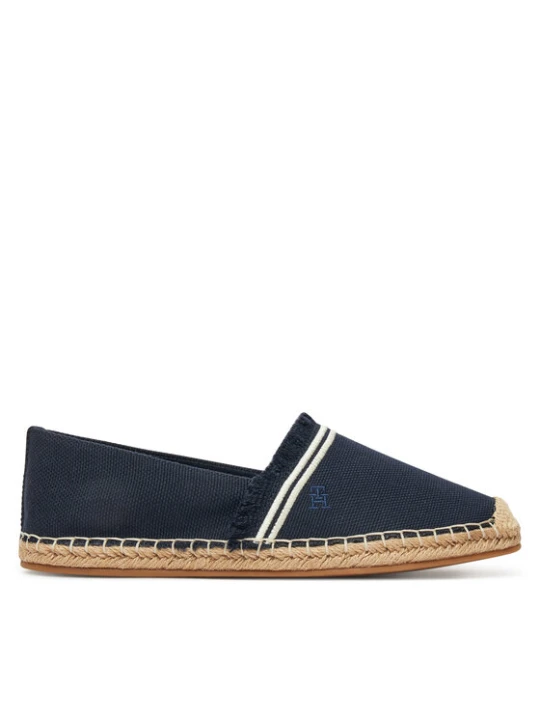 Zdjęcie produktu Tommy Hilfiger Espadryle Fringe Canvas Closed Espadrille FW0FW08881 Granatowy
