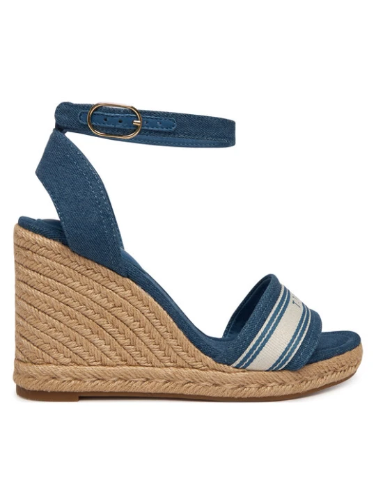 Zdjęcie produktu Tommy Hilfiger Espadryle High Wedge Espad Webbing FW0FW09342 Niebieski