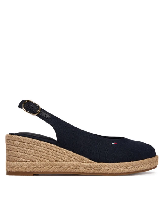 Zdjęcie produktu Tommy Hilfiger Espadryle Mid Wedge Espad Slingback FW0FW09228 Granatowy