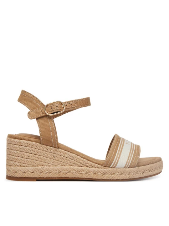 Zdjęcie produktu Tommy Hilfiger Espadryle Mid Wedge Espad Webbing FW0FW09230 Beżowy