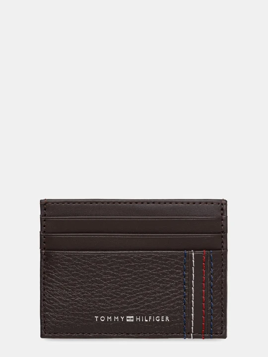 Zdjęcie produktu Tommy Hilfiger etui na karty męskie skórzane brązowy