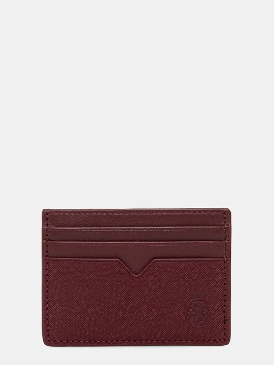 Zdjęcie produktu Tommy Hilfiger etui na karty skórzane i brelok bordowy