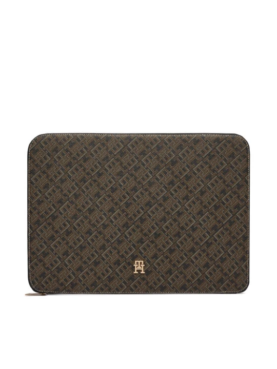 Zdjęcie produktu Tommy Hilfiger Etui na laptopa Th Icon Laptop Case Mono Print AW0AW18929 Czarny