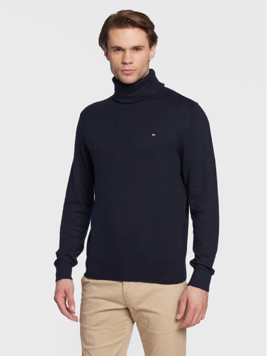 Zdjęcie produktu Tommy Hilfiger Golf Pima MW0MW28048 Granatowy Regular Fit