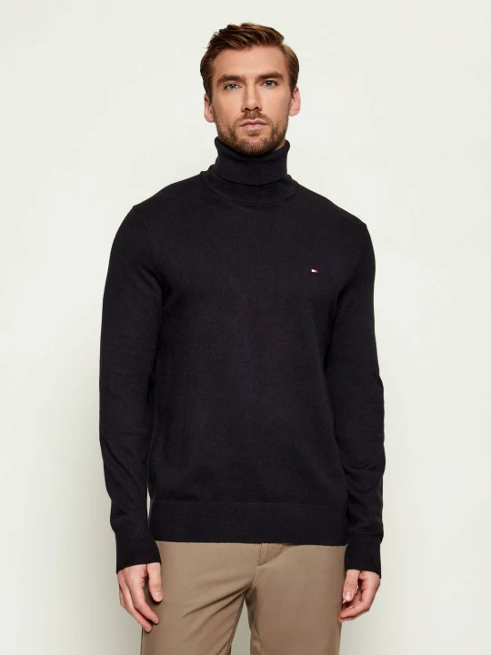 Zdjęcie produktu Tommy Hilfiger Golf | Regular Fit | z dodatkiem kaszmiru czarny