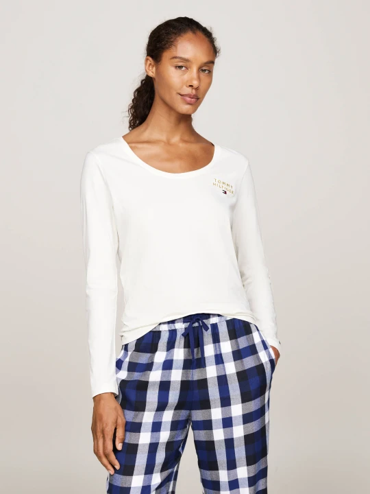 Zdjęcie produktu Tommy Hilfiger Góra od piżamy | Regular Fit biały