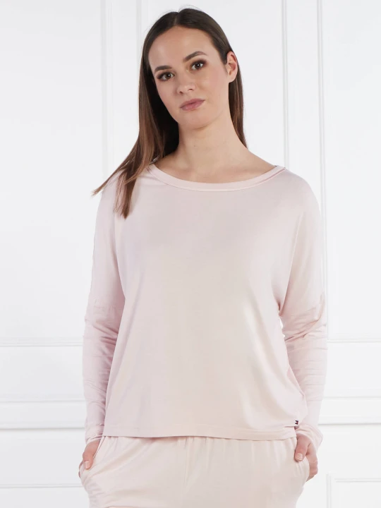 Zdjęcie produktu Tommy Hilfiger Góra od piżamy | Relaxed fit pudrowy róż