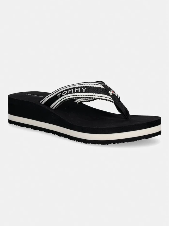 Zdjęcie produktu Tommy Hilfiger japonki damskie TH FLAG PRINT SUMMER SANDAL czarny