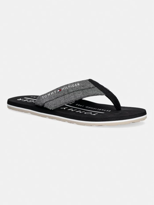 Zdjęcie produktu Tommy Hilfiger japonki męskie HILFIGER CHAMBRAY BEACH SANDAL czarny