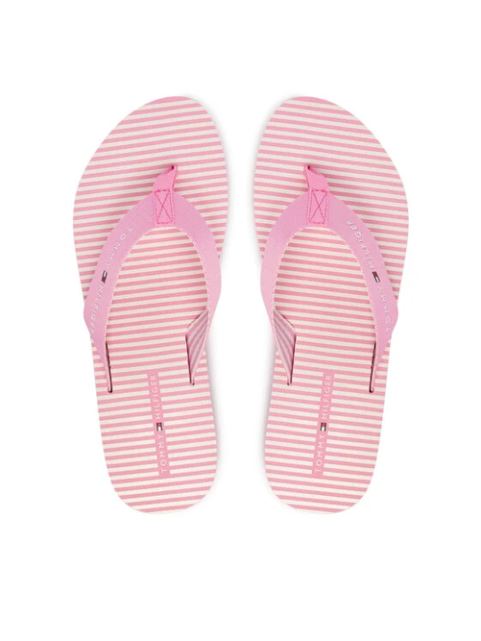 Zdjęcie produktu Tommy Hilfiger Japonki Th Ithaca Stripe Summer Sandal FW0FW09192 Różowy