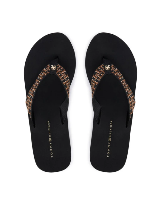 Zdjęcie produktu Tommy Hilfiger Japonki Wedge Summer Sandal Mono FW0FW09698 Czarny