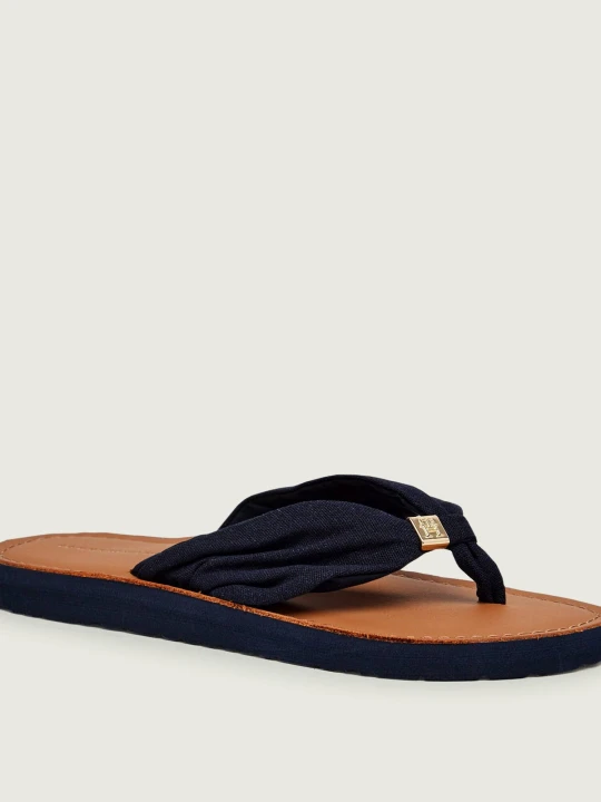 Zdjęcie produktu Tommy Hilfiger Japonki | z dodatkiem skóry granatowy