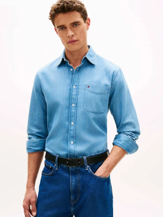 Zdjęcie produktu Tommy Hilfiger Jeansowa koszula | Regular Fit niebieski
