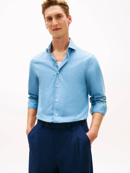 Zdjęcie produktu Tommy Hilfiger Jeansowa koszula | Slim Fit niebieski