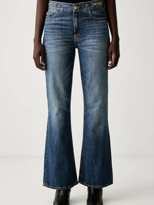 Zdjęcie produktu Tommy Hilfiger jeansy flare damskie granatowy