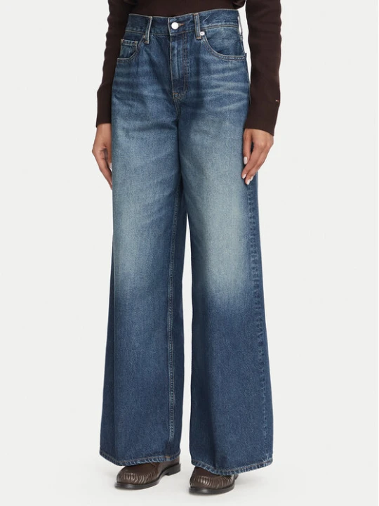 Zdjęcie produktu Tommy Hilfiger Jeansy Indie WW0WW48567 Niebieski Wide Leg